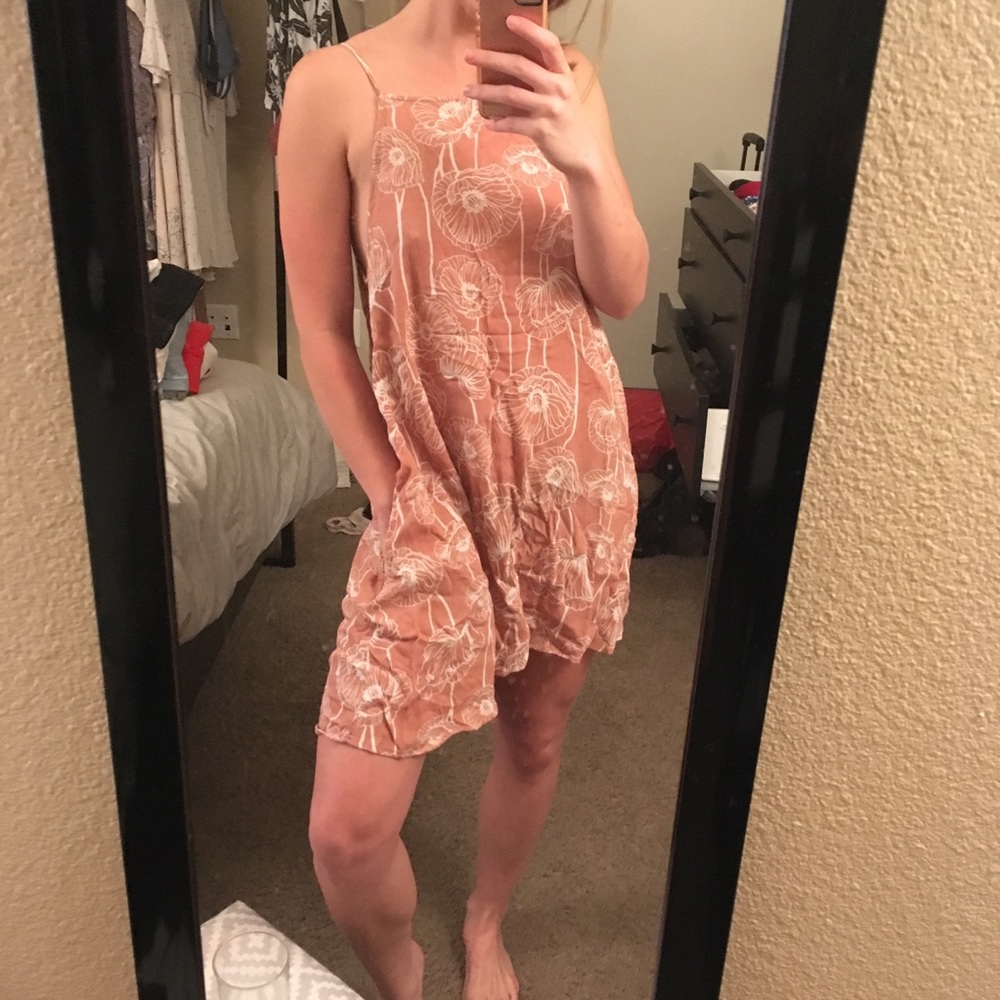 Pink floral patterned dress